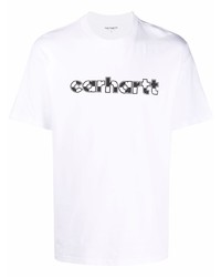 T-shirt girocollo stampata bianca e nera di Carhartt WIP
