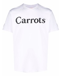 T-shirt girocollo stampata bianca e nera di Carrots