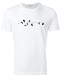 T-shirt girocollo stampata bianca e nera di Carven
