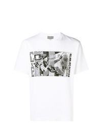 T-shirt girocollo stampata bianca e nera di Cav Empt