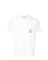 T-shirt girocollo stampata bianca e nera di Cerruti 1881