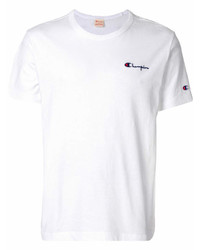 T-shirt girocollo stampata bianca e nera di Champion