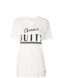 T-shirt girocollo stampata bianca e nera di Chiara Ferragni