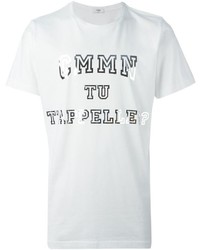 T-shirt girocollo stampata bianca e nera di Cmmn Swdn