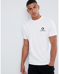 T-shirt girocollo stampata bianca e nera di Converse