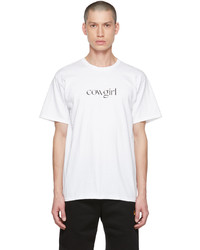 T-shirt girocollo stampata bianca e nera di Cowgirl Blue Co