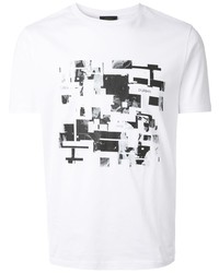 T-shirt girocollo stampata bianca e nera di D'urban