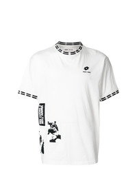 T-shirt girocollo stampata bianca e nera di Damir Doma