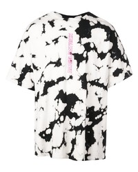 T-shirt girocollo stampata bianca e nera di Daniel Patrick