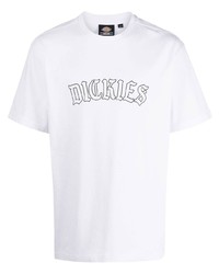 T-shirt girocollo stampata bianca e nera di Dickies Construct