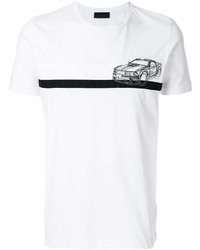 T-shirt girocollo stampata bianca e nera di Diesel Black Gold