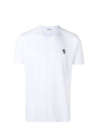 T-shirt girocollo stampata bianca e nera di Dirk Bikkembergs