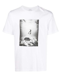 T-shirt girocollo stampata bianca e nera di ECOALF