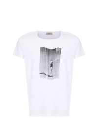 T-shirt girocollo stampata bianca e nera di Egrey