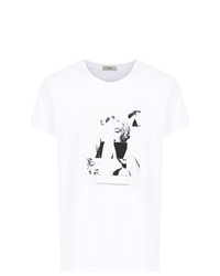 T-shirt girocollo stampata bianca e nera di Egrey