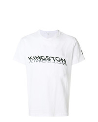 T-shirt girocollo stampata bianca e nera di Engineered Garments