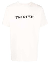 T-shirt girocollo stampata bianca e nera di Family First