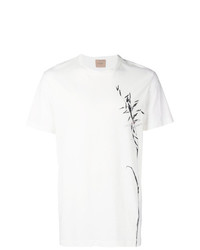 T-shirt girocollo stampata bianca e nera di Federico Curradi