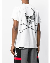 T-shirt girocollo stampata bianca e nera di Mastermind World