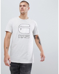 T-shirt girocollo stampata bianca e nera di G Star
