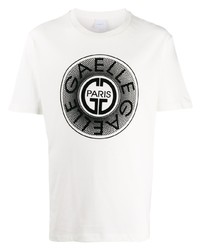 T-shirt girocollo stampata bianca e nera di Gaelle Bonheur
