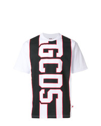 T-shirt girocollo stampata bianca e nera di Gcds