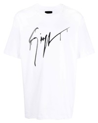 T-shirt girocollo stampata bianca e nera di Giuseppe Zanotti
