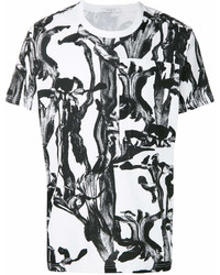 T-shirt girocollo stampata bianca e nera di Givenchy