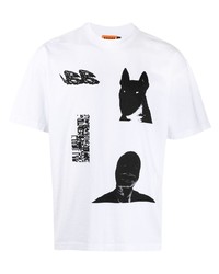 T-shirt girocollo stampata bianca e nera di GOING GHOST IN THE SUBURBS