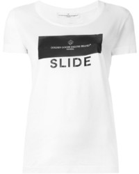 T-shirt girocollo stampata bianca e nera di Golden Goose Deluxe Brand