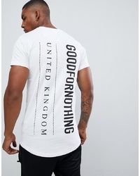 T-shirt girocollo stampata bianca e nera di Good For Nothing