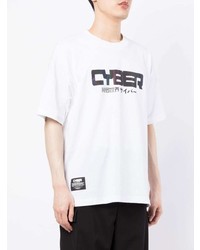 T-shirt girocollo stampata bianca e nera di Chocoolate