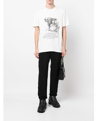 T-shirt girocollo stampata bianca e nera di Han Kjobenhavn