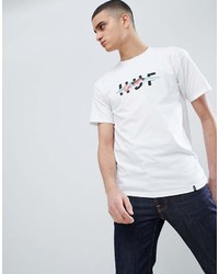 T-shirt girocollo stampata bianca e nera di HUF