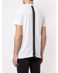 T-shirt girocollo stampata bianca e nera di Blackbarrett