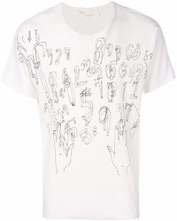 T-shirt girocollo stampata bianca e nera di Individual Sentiments