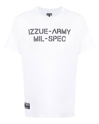 T-shirt girocollo stampata bianca e nera di Izzue