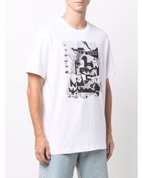 T-shirt girocollo stampata bianca e nera di Jordan