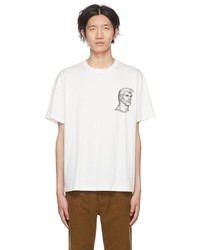 T-shirt girocollo stampata bianca e nera di JW Anderson