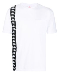 T-shirt girocollo stampata bianca e nera di Kappa