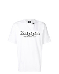 T-shirt girocollo stampata bianca e nera di Kappa