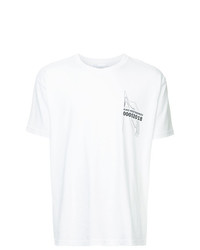 T-shirt girocollo stampata bianca e nera di Kiko Kostadinov