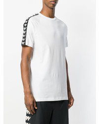 T-shirt girocollo stampata bianca e nera di Kappa Kontroll