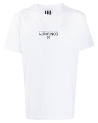 T-shirt girocollo stampata bianca e nera di Les Hommes Urban