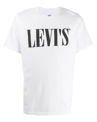 T-shirt girocollo stampata bianca e nera di Levi's