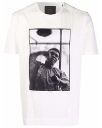 T-shirt girocollo stampata bianca e nera di Limitato