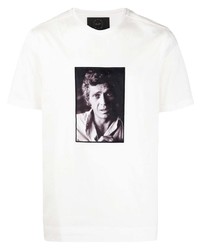 T-shirt girocollo stampata bianca e nera di Limitato