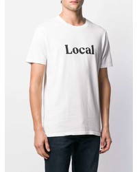 T-shirt girocollo stampata bianca e nera di Paura