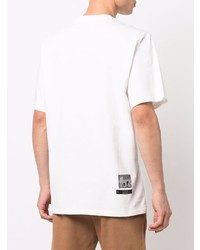 T-shirt girocollo stampata bianca e nera di Buscemi