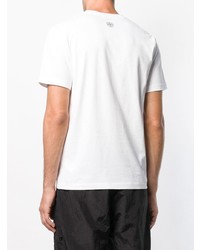 T-shirt girocollo stampata bianca e nera di Stone Island